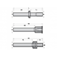 CMT Tŕň tanierovej frézy bez ložiska Typ 3 EXTRA L=86 S=8mm                      