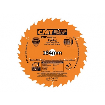 CMT ITK Ultra tenký kotúč pre AKU píly - D184x1,7 d20(+16,+15,87) Z24 HM pozdĺžny rez