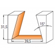 CMT Rybinová fréza žiletková D39,5x31,5 L=65,5 15st S=M12x1                       