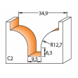 CMT profilová fréza čelná R12,7 D34,9x25 S=12mm HM                 