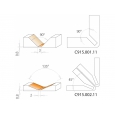 CMT Fréza na V drážku pre Alucobond 90° D18x7,45 S=8mm