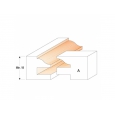 CMT Sada fréz na rám výplne profil A D44,4x18-22 S=12mm HM                    